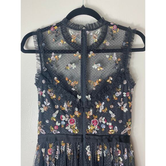 NWT NEEDLE & THREAD DRESS 2 BLACK MILKMAID WITCHY EDGY WHIMSIGOTH EVENT COCKTAIL - Picture 11 of 16